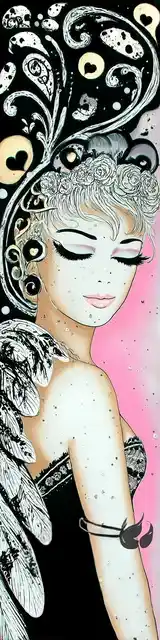 Free angel bookmark featuring an angel with a headdress